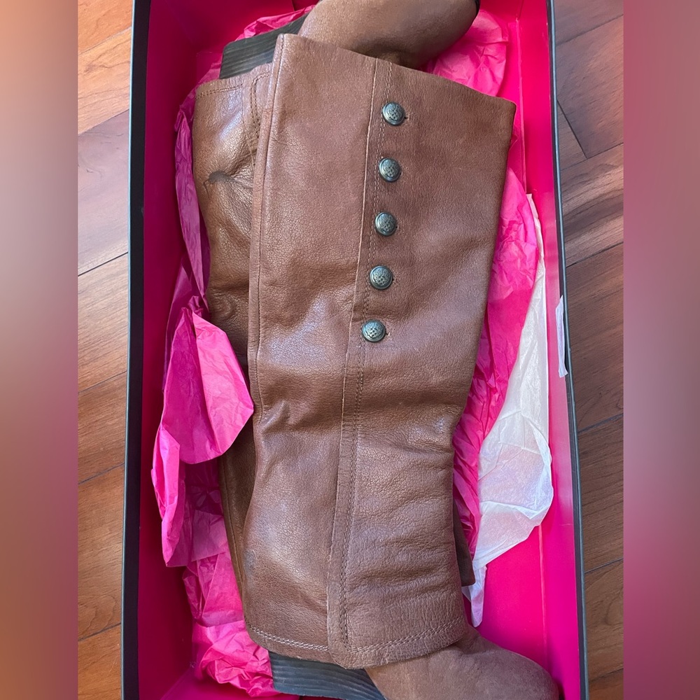 Vince camuto brown leather boot .